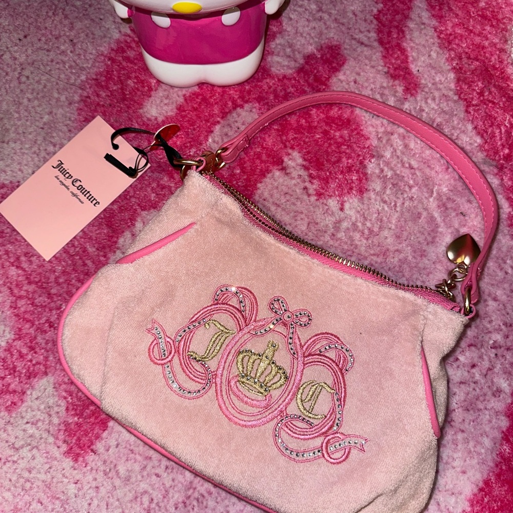 Juicy Couture Pink Clutch with Logo Lining